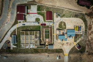 Birdseye view of the Kumasi Wastewater Treatment Plant